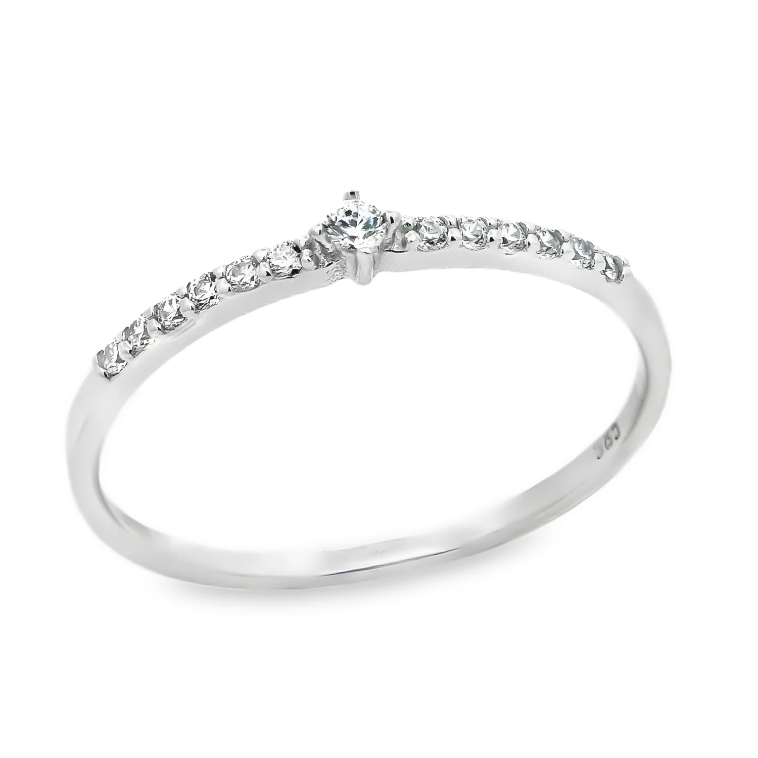 Δαχτυλίδι Λευκόχρυσο με Ζιργκόν