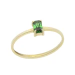 Χρυσό Δαχτυλίδι με Πράσινο Ζιργκόν