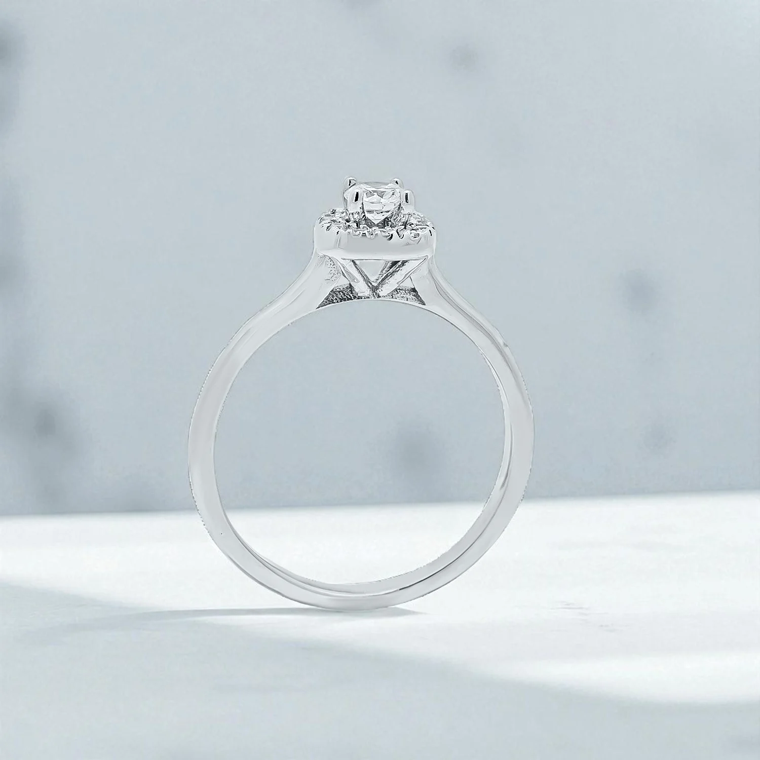 Λευκόχρυσο Δαχτυλίδι Αρραβώνα 18Κ