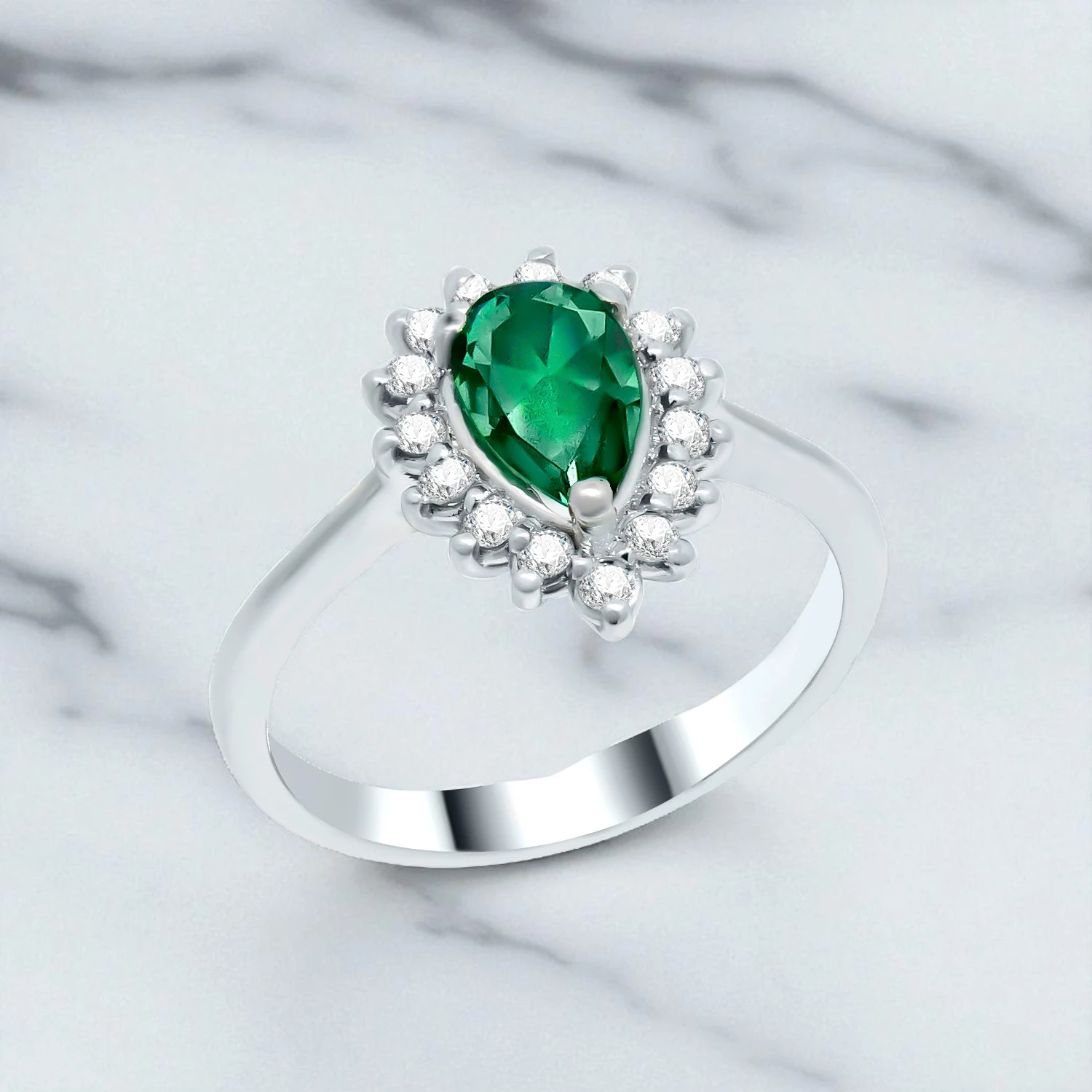 Λευκόχρυσο Δαχτυλίδι Αρραβώνα