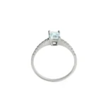 Δαχτυλίδι Αρραβώνα Λευκόχρυσο με Ζαφείρι Aquamarine