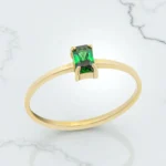 Χρυσό Δαχτυλίδι με Πράσινο Ζιργκόν