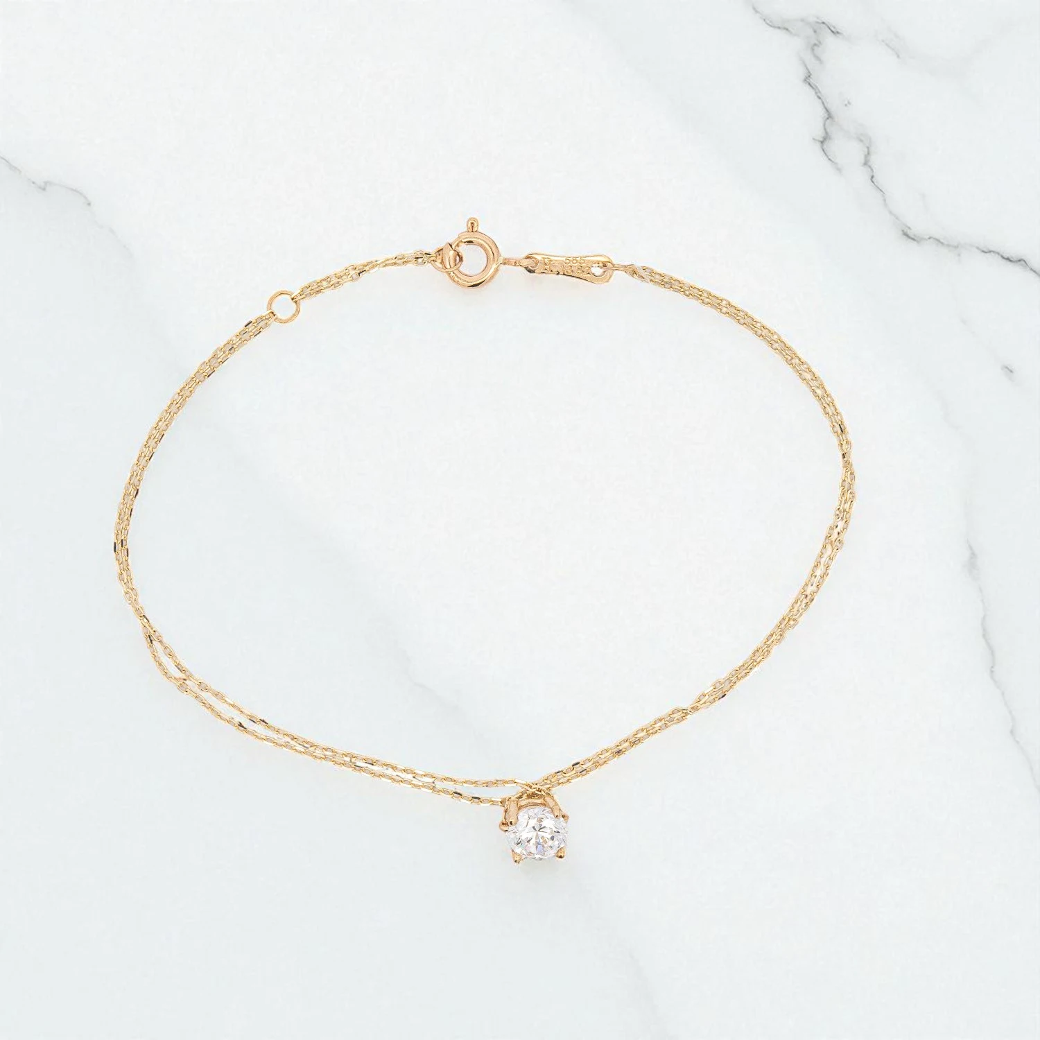 Χρυσό Βραχιόλι με Ζιργκόν