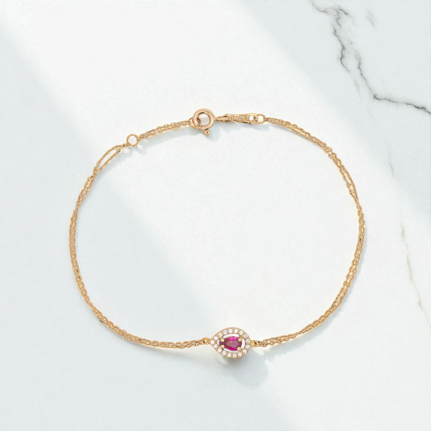 Χρυσό Βραχιόλι με Ζιργκόν