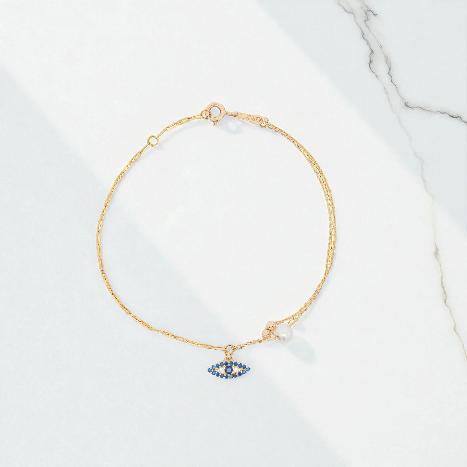 Χρυσό Βραχιόλι με Ματάκι