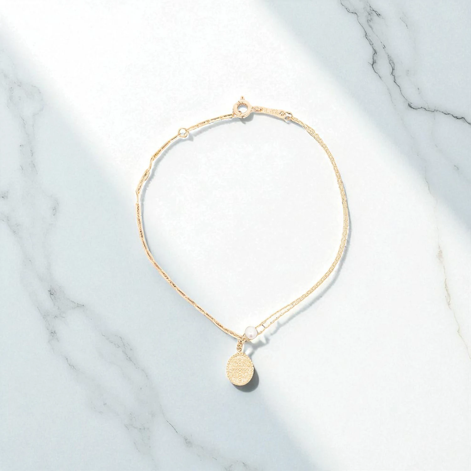 Χρυσό Βραχιόλι με Κωσταντινάτο