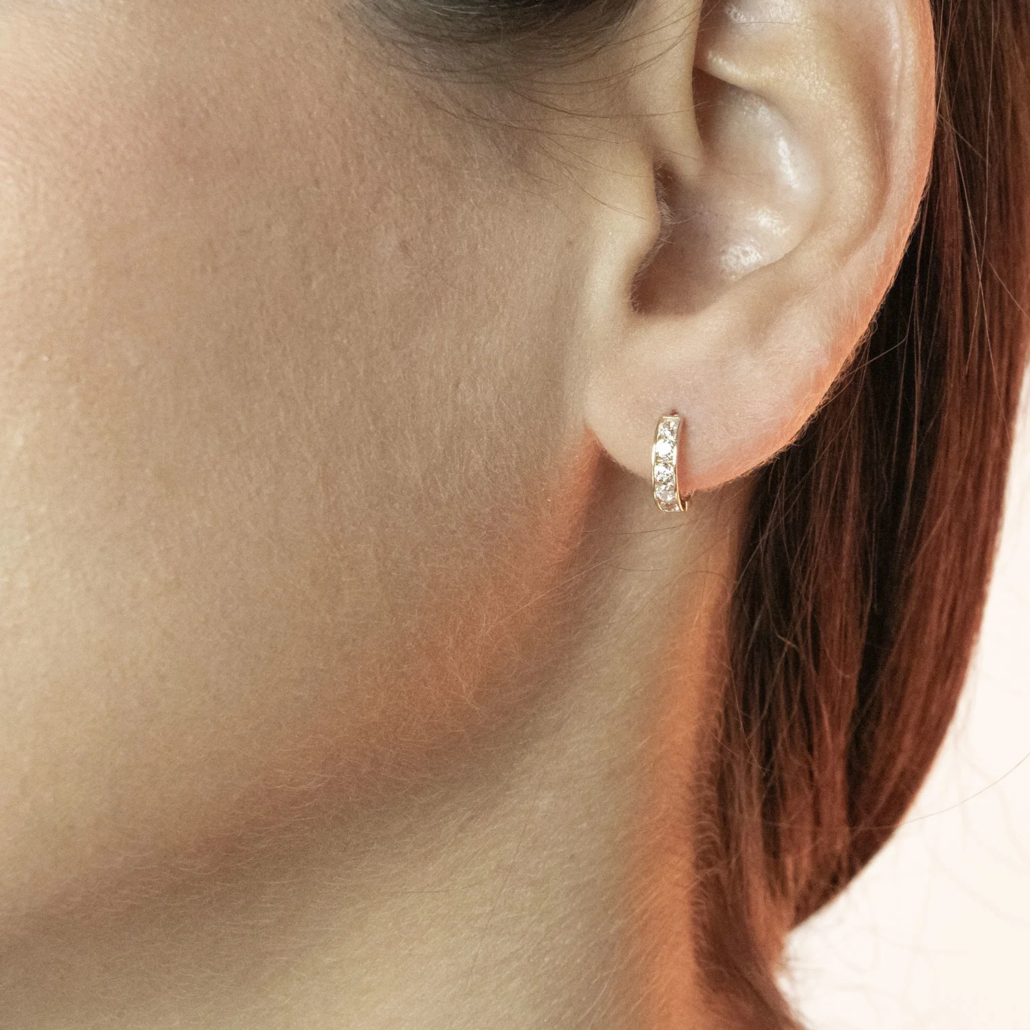 Χρυσοί Κρίκοι με Ζιργκόν Σκουλαρίκια