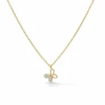 Χρυσό Κολιέ Πεταλούδα με Ζιργκόν