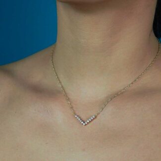 Χρυσό Κολιέ με Ζιργκόν