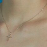 Χρυσό Κολιέ Σταυρός με Ζιργκόν