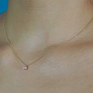 Χρυσό Κολιέ με Ζιργκόν