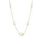 Χρυσό Κολιέ με Οβάλ Στοιχεία