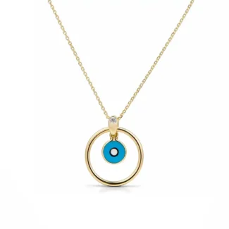 Κολιέ Χρυσό με Ματάκι