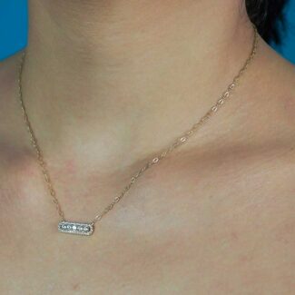 Χρυσό Κολιέ με Ζιργκόν