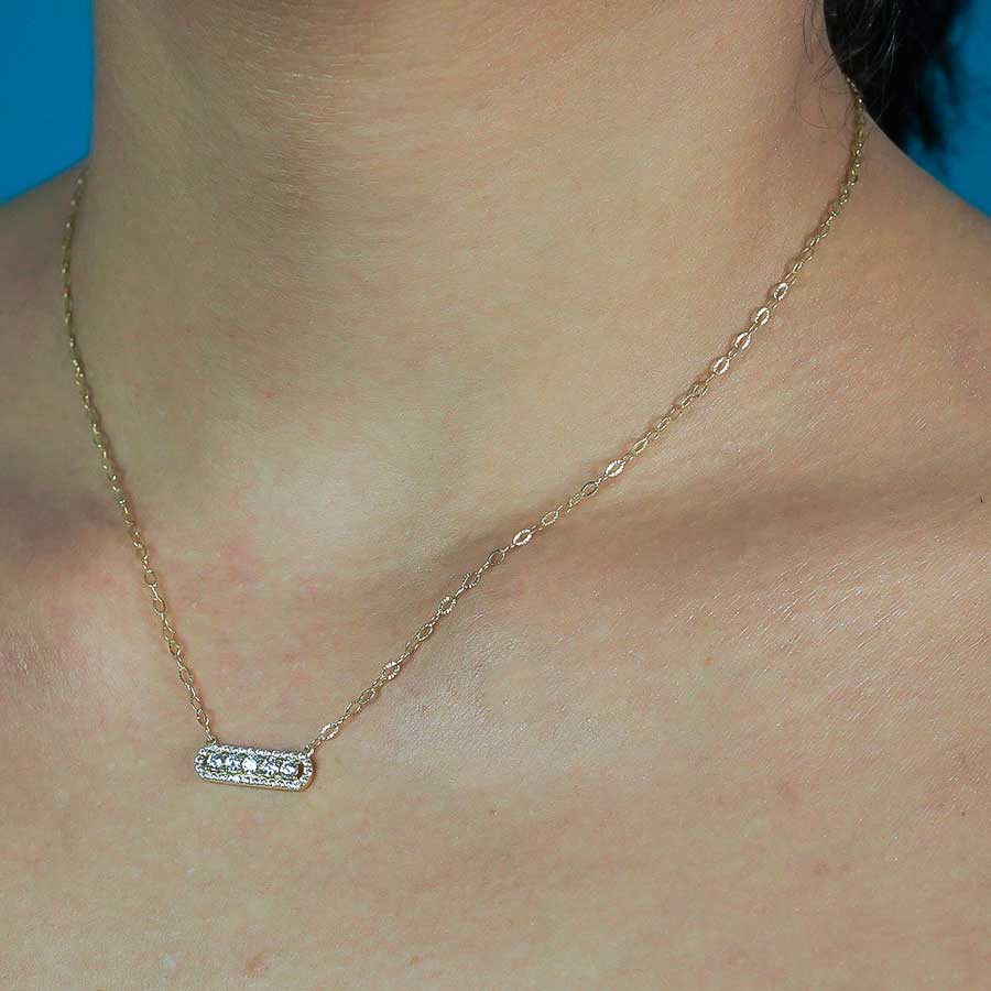 Χρυσό Κολιέ με Ζιργκόν Χρυσό Κολιέ με Ζιργκόν