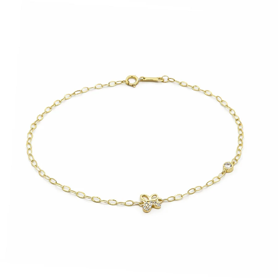 Χρυσό Βραχιόλι με Πεταλούδα