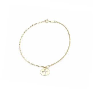 Χρυσό Βραχιόλι με Κωνσταντινάτο & Μαργαριτάρι