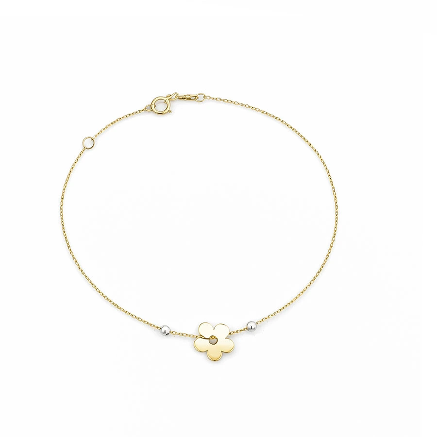 Χρυσό Βραχιόλι 9 Καρατίων Λουλούδ Χρυσό Βραχιόλι 9 Καρατίων Λουλούδ