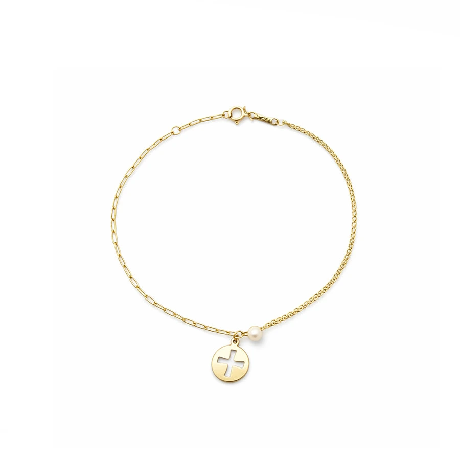 Χρυσό Βραχιόλι με Κωνσταντινάτο
