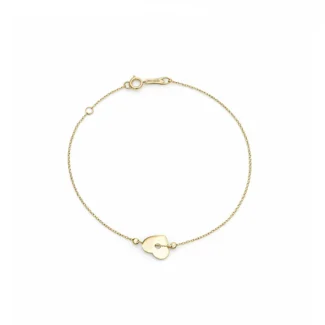 Χρυσό Βραχιόλι με Καρδιά Κ9